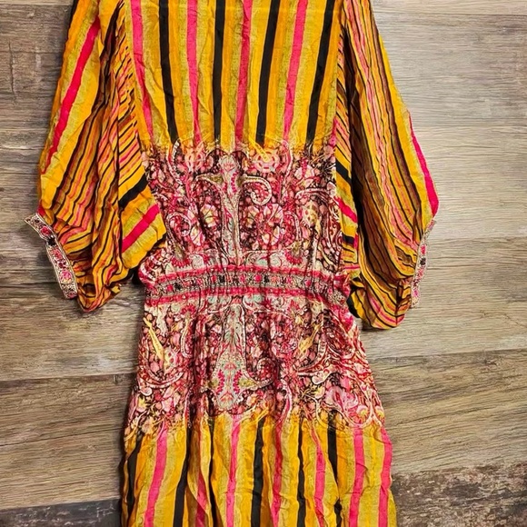 Tanvi Kedia Vibrant Striped Long Sleeve Dress - Picture 8 of 9